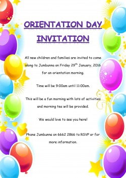 Orientation Day Invitation
